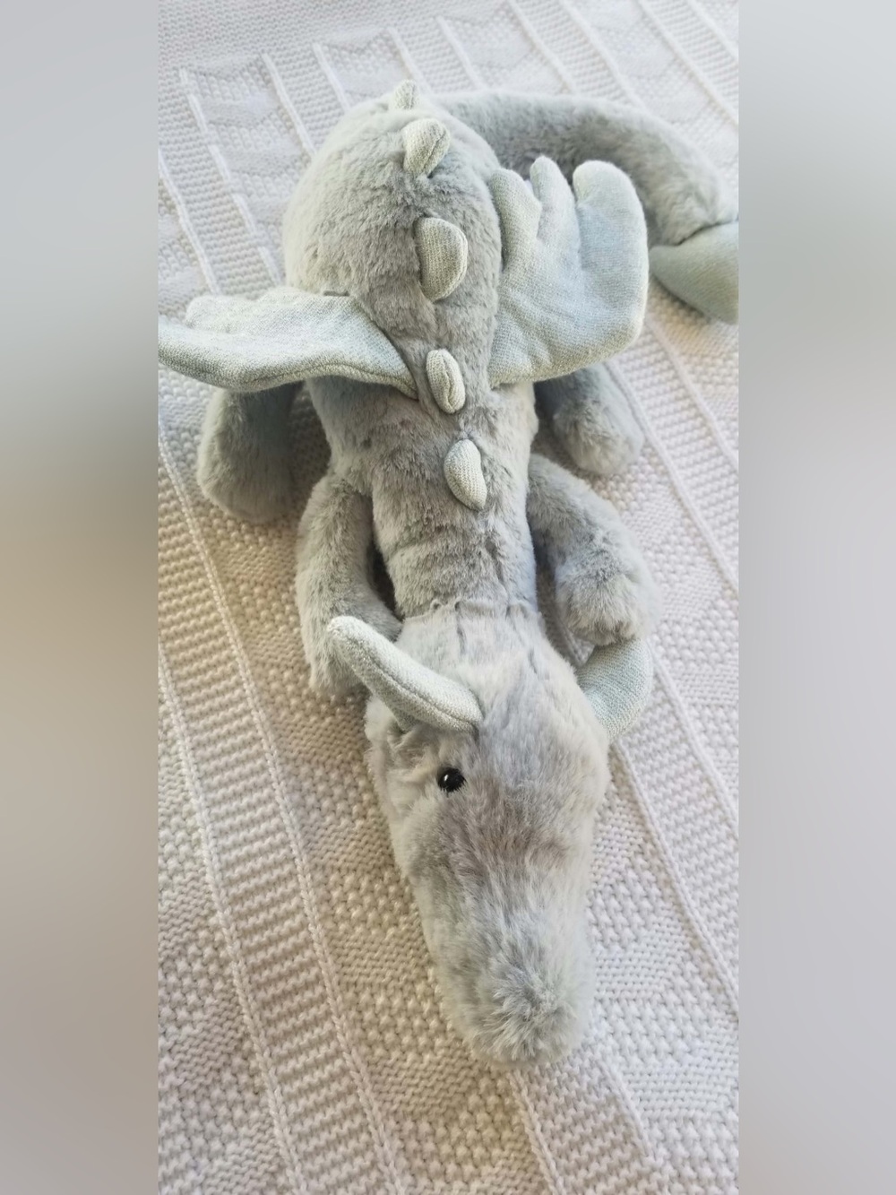RETIRED Jellycat soft plush dragon in pale green